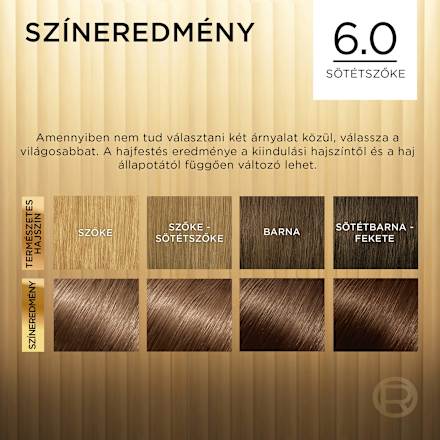 Tartós hajfesték, sötétszőke 6.0 L'ORÉAL PARiS PRÉFÉRENCE