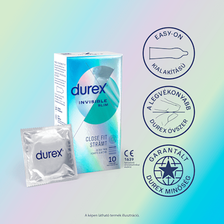 Óvszer Invisible Slim Close Fit Durex