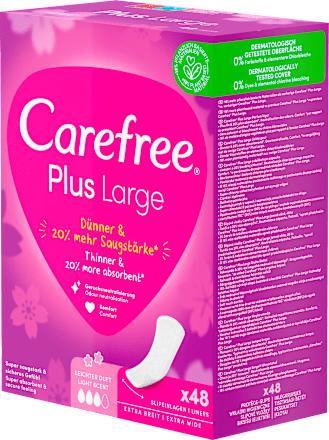 Wkładki higieniczne Plus Large Light Scent Carefree