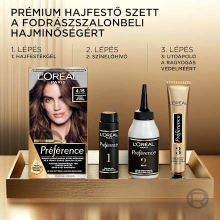 Tartós hajfesték, barna 4.0 L'ORÉAL PARiS PRÉFÉRENCE