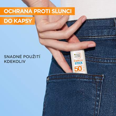 tyčinka na opalování Super uv SPF50+ GARNIER AMBRE SOLAIRE