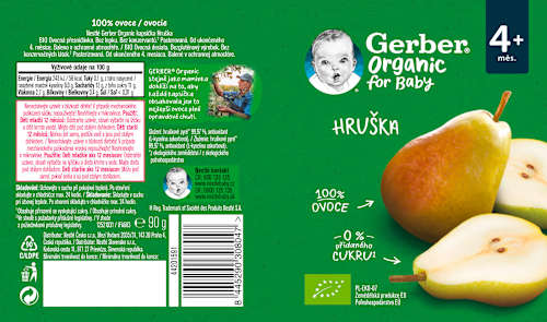Kapsička hruška Gerber Organic