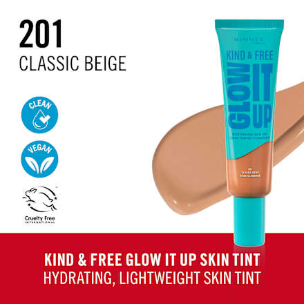 Kind&Free Glow It Up! tečni puder - 210 Classic Beige RIMMEL LONDON