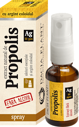 Spray Propolis cu Argint Coloidal fara alcool  Dacia Plant