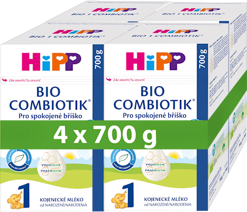 BIO počáteční mléčná kojenecká výživa 1 Combiotik 0m 4x700g HiPP