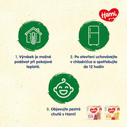 přesnídávka 100% ovoce jablko a banán Hami