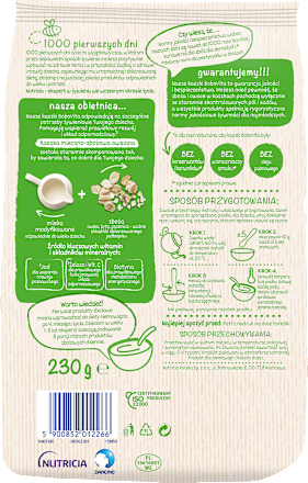 Kaszka mleczno - zbożowa owsiana Bobovita