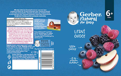 natural příkrm v sáčku lesní ovoce  Gerber