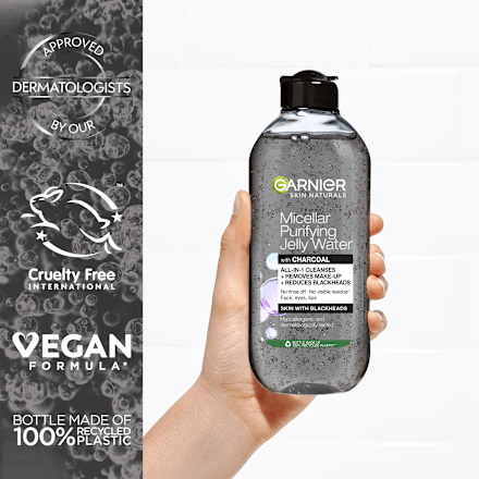 Čistiaca micelárna pleťová voda Jelly Charcoal GARNIER SKIN NATURALS