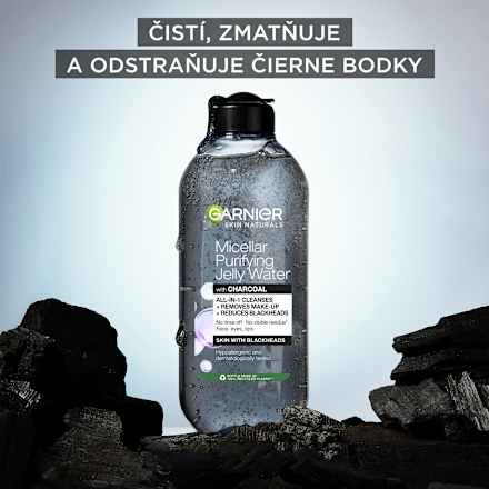 Čistiaca micelárna pleťová voda Jelly Charcoal GARNIER SKIN NATURALS