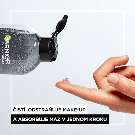 Čistiaca micelárna pleťová voda Jelly Charcoal GARNIER SKIN NATURALS