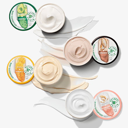 Hydratačný telový balzam Body Superfood 48h ovsené mlieko + probiotiká GARNIER Body