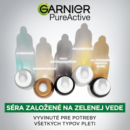 Pleťové sérum proti nedokonalostiam AHA + BHA Charcoal GARNIER PureActive