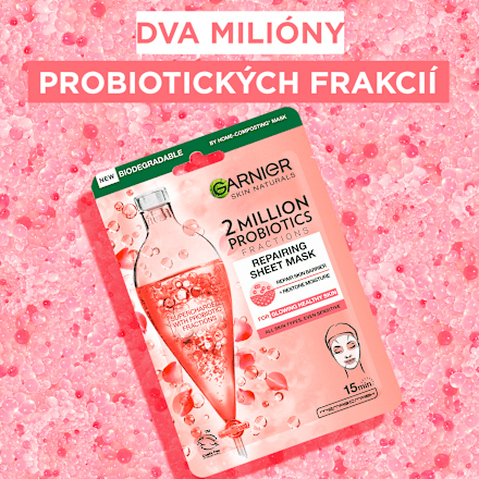Textilná pleťová maska 2 Million Probiotics GARNIER SKIN NATURALS