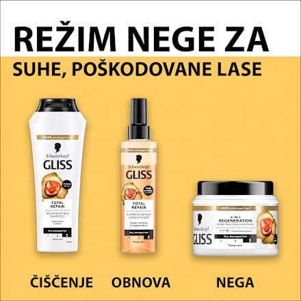 Regenerator za suhe in poškodovane lase Total Repair  Schwarzkopf GLISS