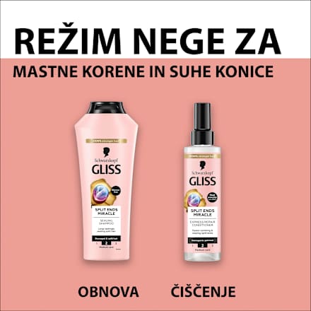 Balzam za lase v spreju Split Ends Miracle!  Schwarzkopf GLISS