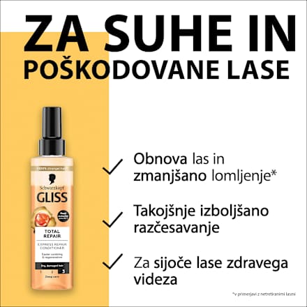 Regenerator za suhe in poškodovane lase Total Repair  Schwarzkopf GLISS