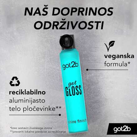 Sprej za gladke in sijoče lase got GLOSS got2b