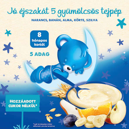 5 gyümölcsös jó éjszakát tejpép 8 hónapos kortól Nestlé