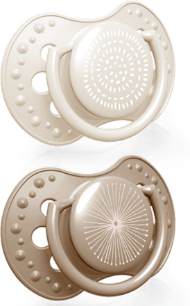 dudlík silikonový Harmony 18m+, hnědá LOVI