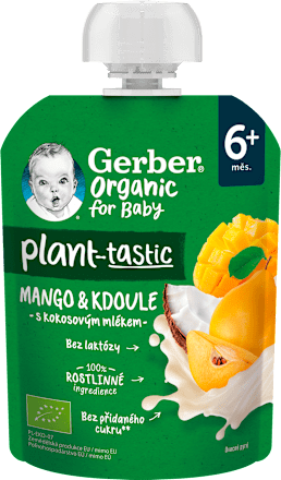 organic BIO příkrm v sáčku mango a kdoule s kokosovým mlékem Gerber Organic