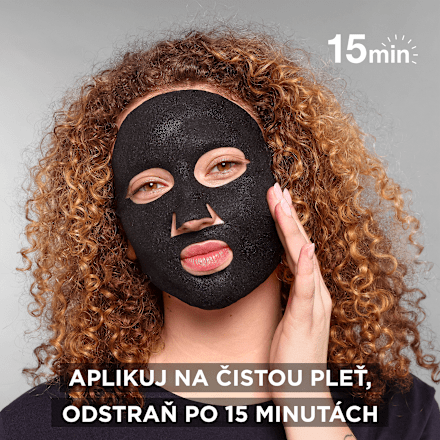 textilní pleťová maska na rozšířené póry GARNIER SKIN NATURALS