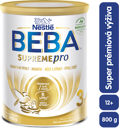 SUPREMEpro 3, 6 HMO, instantní mléčná výživa pro malé děti 12m+ BEBA