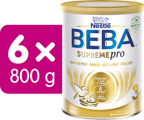 SUPREMEpro 3, 6 HMO, instantní mléčná výživa pro malé děti 12m+ BEBA