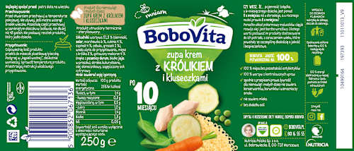 Zupa krem z królikiem i kluseczkami po 10. miesiącu Bobovita