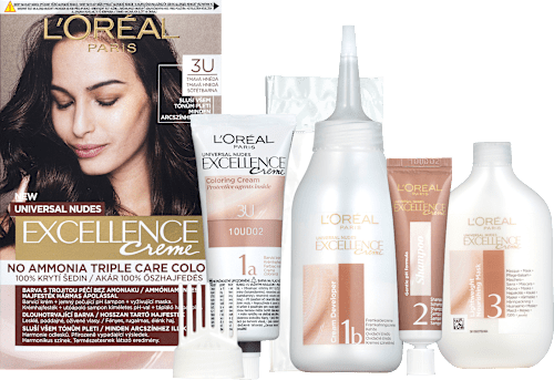 barva na vlasy Nudes Tmavá hnědá 3U L'ORÉAL PARiS EXCELLENCE Creme