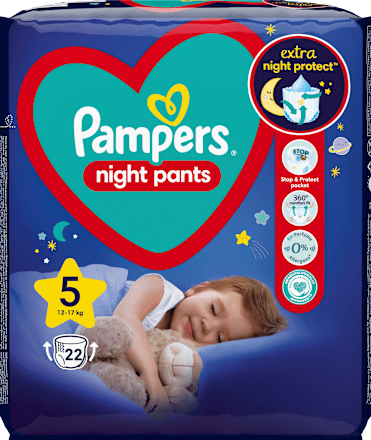 Pieluchomajtki na noc rozmiar 5, 12-17 kg Pampers night pants