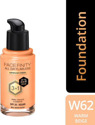 Facefinity 3u1 tekući puder – 62 Warm Beige MAX FACTOR