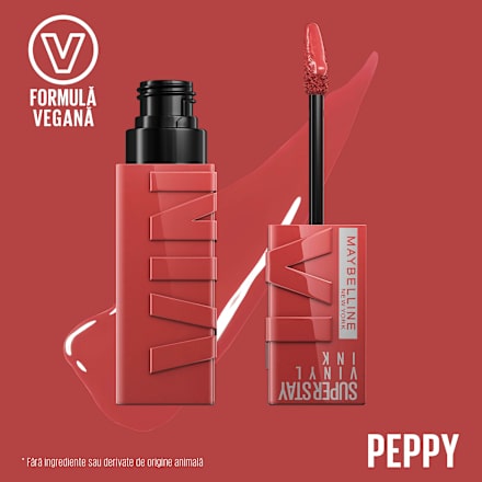 Superstay Vinyl Ink ruj lichid 115 Peppy MAYBELLINE NEW YORK