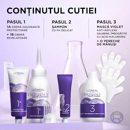 Vopsea de păr permanentă cu amoniac 7.11 L'ORÉAL PARiS EXCELLENCE Creme