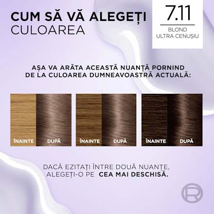 Vopsea de păr permanentă cu amoniac 7.11 L'ORÉAL PARiS EXCELLENCE Creme