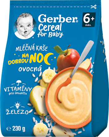 Cereal mléčná kaše ovocná na dobrou noc Gerber Cereal