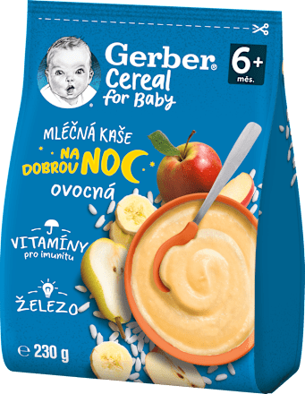 Cereal mléčná kaše ovocná na dobrou noc Gerber Cereal