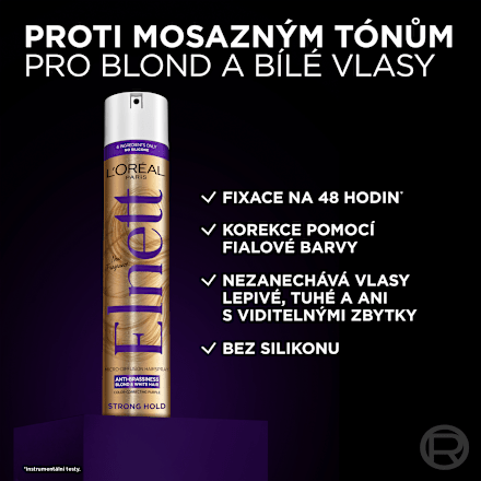 lak na vlasy Anti-Brassiness Blond & White Hair L'ORÉAL PARiS Elnett