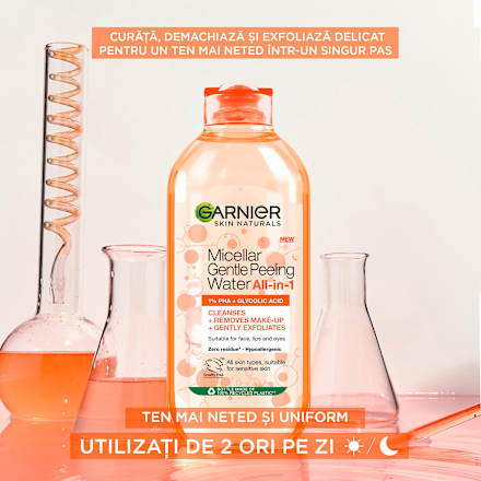 Apă micelară cu efect exfoliant delicat GARNIER SKIN NATURALS