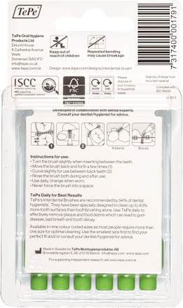 Perii interdentare,verde TePe