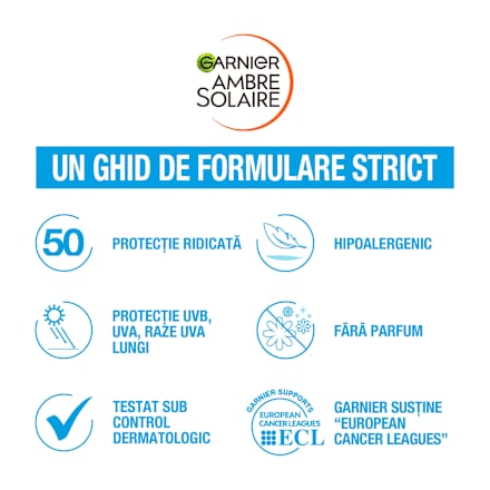 Cremă de față antirid cu FPS50 GARNIER AMBRE SOLAIRE