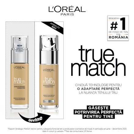 True Match fond de ten 3.D/3.W L'ORÉAL PARiS