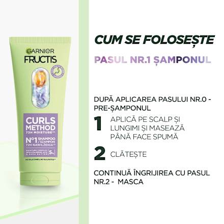 Șampon rehidratant pentru părul creț GARNIER FRUCTIS