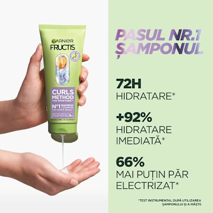 Șampon rehidratant pentru părul creț GARNIER FRUCTIS