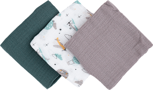 pleny bambusové mušelínové Moussy Grey Planes Petite&Mars