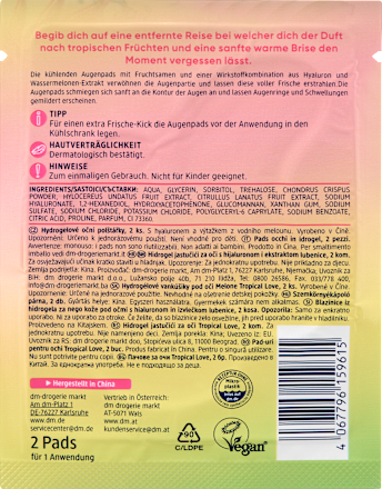 oční polštářky Tropical Love Meloun, 1 pár Balea