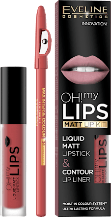 Oh! my Lips Matt set za usne – 15 Deep Coral  EVELINE COSMETICS