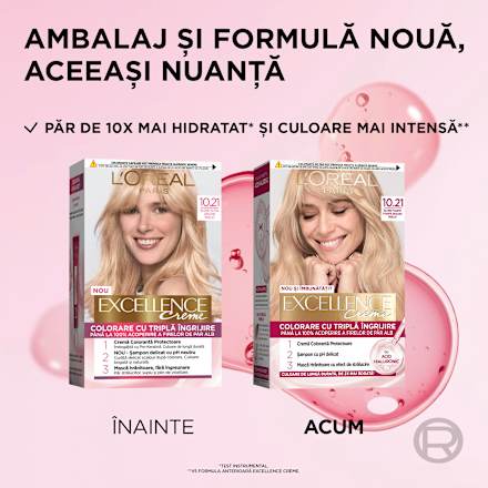 Vopsea de păr permanentă cu amoniac 10.21 L'ORÉAL PARiS EXCELLENCE Creme