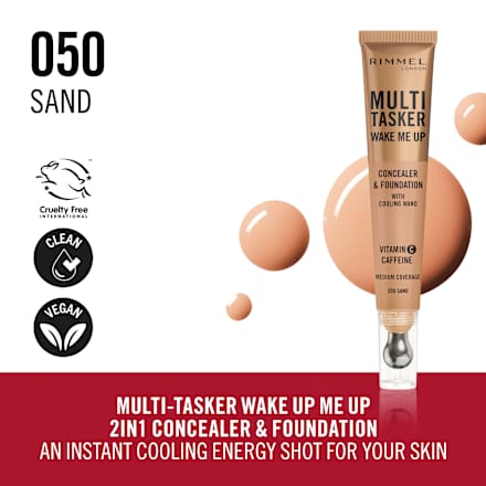 Multi Tasker Wake Me Up korektor i puder - 050 Sand RIMMEL LONDON
