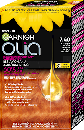 Tartós hajfesték, intenzív rézvörös 7.40 GARNIER olia